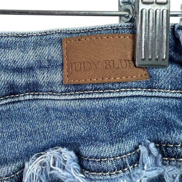 Judy Blue Maryville High Rise Fray Slim Fit Jeans Straight Tapered Ankle 9/29 - Picture 13 of 16